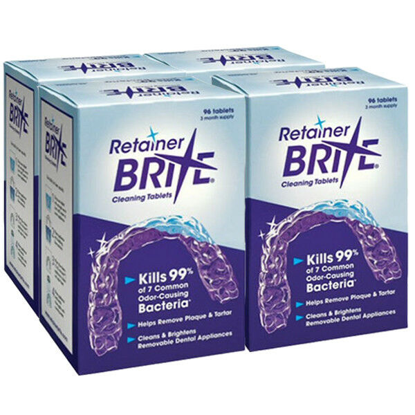 Retainer Brite 4 Pack - 1 Year Supply ( 384 Tablets ) | Free 2-day Shipping