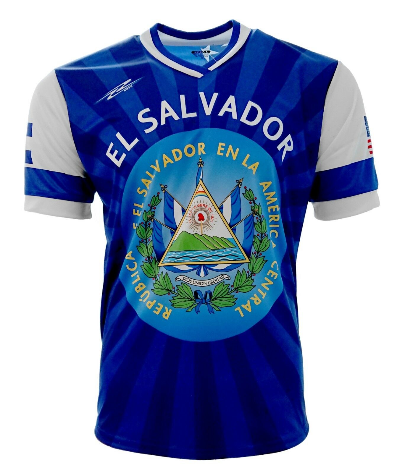 El Salvador And Usa Jersey Arza Design For Kids, Boys And Adults.