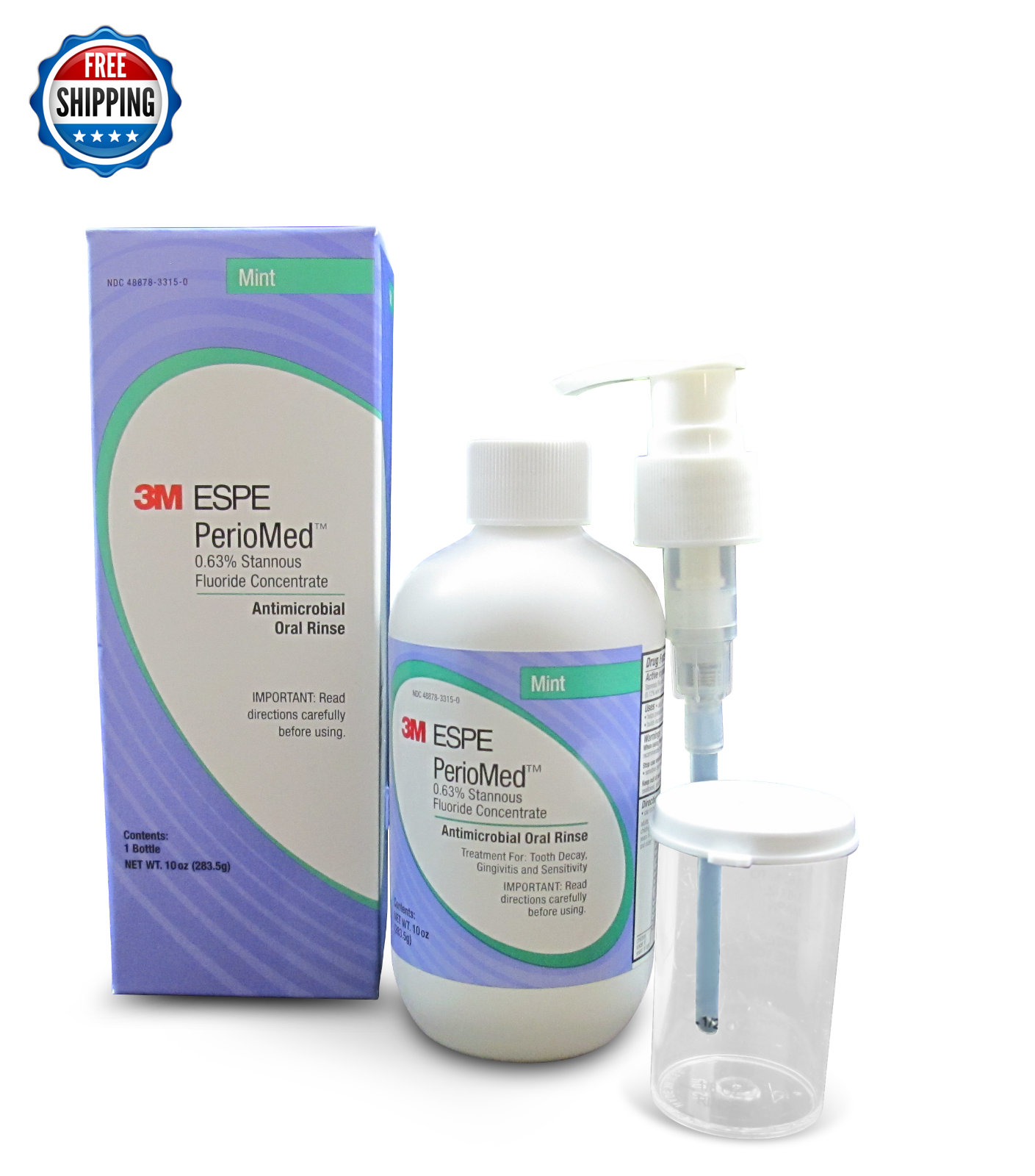 3m Espe Periomed 0.63% Stannous Fluoride Antimicrobial Oral Rinse Mouthwash Mint